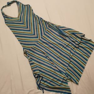 Asymmetrical striped dress